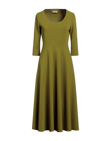 Fine Mood Woman Midi Dress Military Green Size 6 Polyester, Elastane