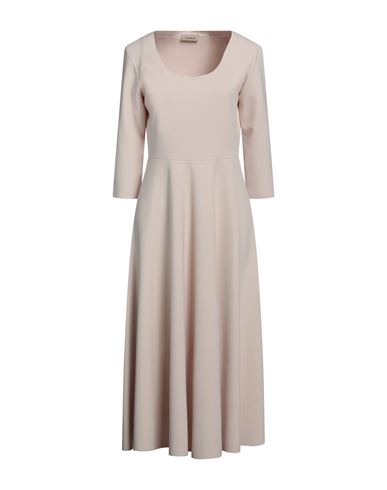 Fine Mood Woman Midi Dress Beige Size 8 Polyester, Elastane