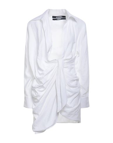 JACQUEMUS JACQUEMUS WOMAN SHORT DRESS WHITE SIZE 2 VISCOSE, POLYAMIDE
