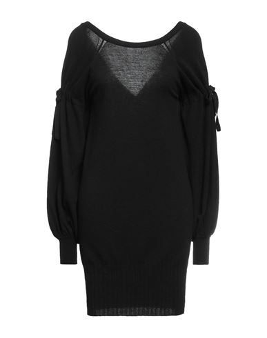 Suoli Woman Mini Dress Black Size 6 Wool, Viscose, Polyamide, Cashmere