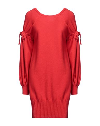 Suoli Woman Mini Dress Red Size 8 Wool, Viscose, Polyamide, Cashmere