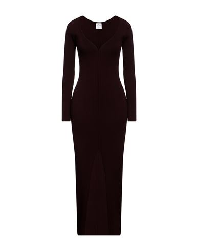 Courrèges Courreges Woman Maxi Dress Burgundy Size L Viscose, Polyester In Red