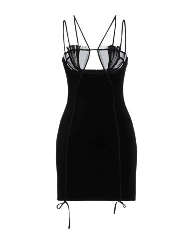 Nensi Dojaka Woman Mini Dress Black Size M Polyamide, Cotton, Elastane, Silk, Polyester