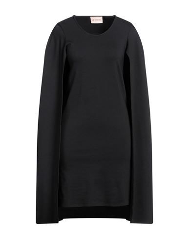 Le Twins Woman Mini Dress Black Size 4 Rayon, Polyamide, Elastane