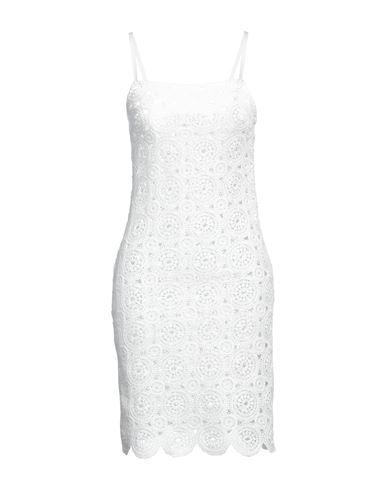 Rotate Birger Christensen Woman Mini Dress White Size M Organic Cotton, Cotton, Polyester