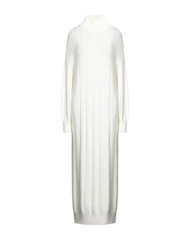 Collectors Club Woman Midi Dress Ivory Size L Polyacrylic, Alpaca Wool, Polyamide, Polyester In White