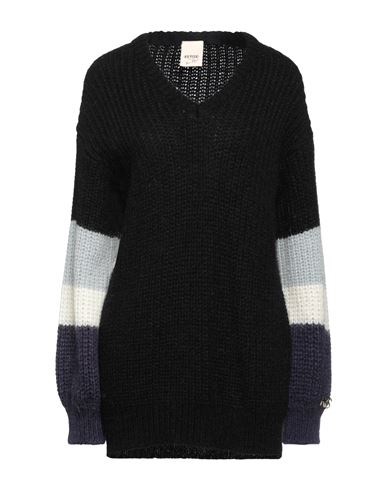 Revise Woman Sweater Black Size M Acrylic, Mohair Wool, Polyamide