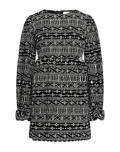 Revise Woman Mini Dress Black Size S Polyester, Cotton