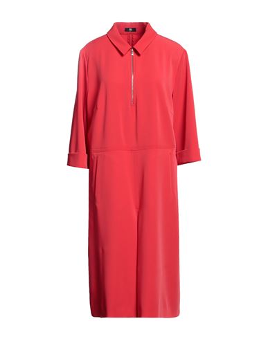Riani Woman Midi Dress Red Size 12 Polyester, Polyurethane