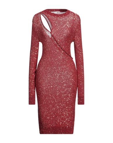 Stella Mccartney Woman Mini Dress Rust Size 2-4 Polyamide, Polyester In Red