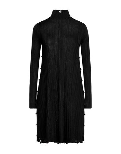 Shop Bottega Veneta Woman Mini Dress Black Size L Polyester, Viscose