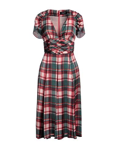Shop Dsquared2 Woman Midi Dress Brick Red Size 6 Polyester