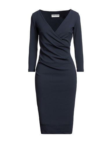 Chiara Boni La Petite Robe Woman Midi Dress Midnight Blue Size 4 Viscose, Polyamide, Elastane