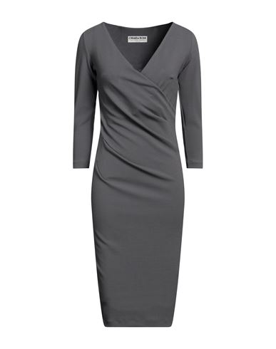 Chiara Boni La Petite Robe Woman Midi Dress Grey Size 8 Viscose, Polyamide, Elastane