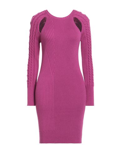 Pinko Woman Mini Dress Mauve Size L Viscose, Polyamide, Polyester In Purple