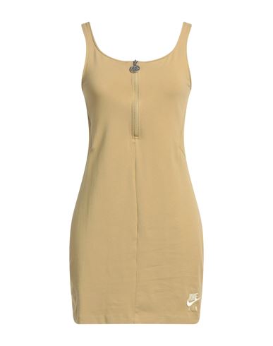 Nike Woman Mini Dress Sage Green Size L Cotton, Polyester, Elastane