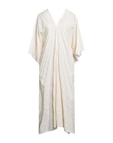 Zeus + Dione Woman Midi Dress Cream Size 4 Cotton, Polyester, Polyamide In White