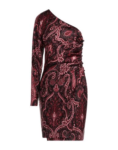 Shop Etro Woman Mini Dress Brick Red Size 8 Polyamide, Elastane