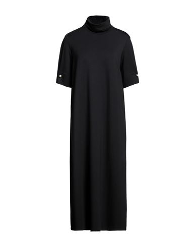 Mother Of Pearl Woman Midi Dress Black Size L Lyocell, Organic Cotton, Elastane