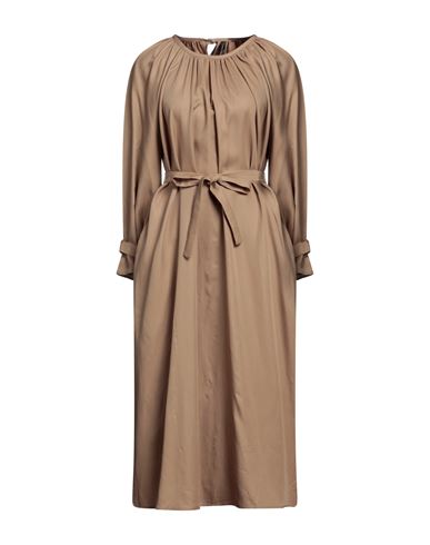 Mother Of Pearl Woman Midi Dress Camel Size L Lyocell In Beige