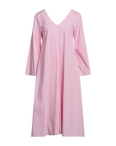 Shop Shirtaporter Woman Midi Dress Fuchsia Size 10 Cotton, Polyamide, Elastane In Pink