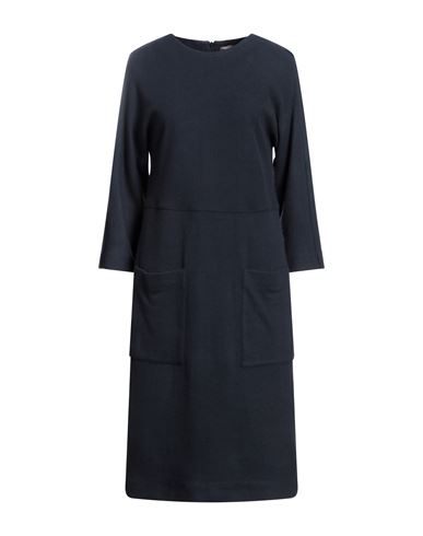 Peserico Woman Midi Dress Midnight Blue Size 6 Wool, Polyamide