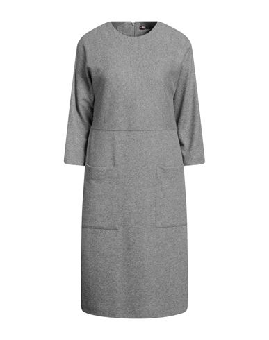 Peserico Woman Midi Dress Lead Size 4 Wool, Polyamide In Grey