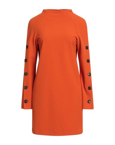 Erika Cavallini Woman Mini Dress Orange Size 6 Polyester, Viscose, Elastane