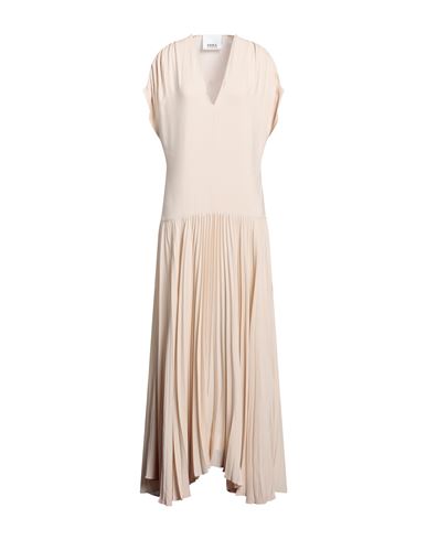 Erika Cavallini Woman Maxi Dress Beige Size 6 Acetate, Silk