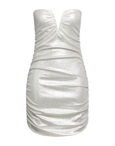 Vanessa Scott Woman Mini Dress Ivory Size M Nylon, Metallic Fiber, Elastane In White