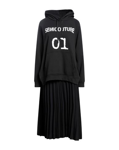 Semicouture Woman Midi Dress Black Size L Polyester