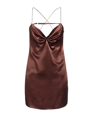 Isabelle Blanche Paris Woman Mini Dress Brown Size Xs Acetate, Polyester