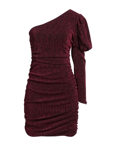 Vanessa Scott Woman Mini Dress Deep Purple Size M Nylon, Polyester, Elastane