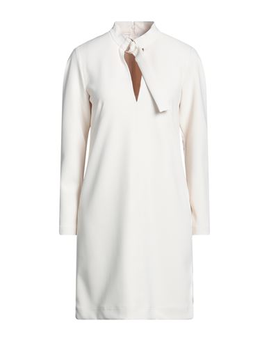 Nenette Woman Short Dress Cream Size 4 Polyester, Elastane In White