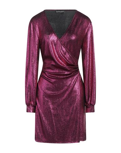 Vanessa Scott Woman Mini Dress Fuchsia Size S Nylon, Metallic Fiber, Elastane In Pink
