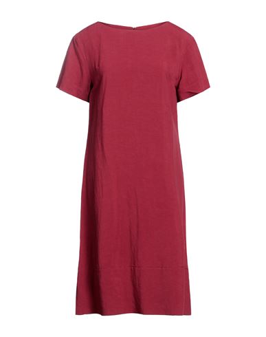 Nenah Woman Midi Dress Burgundy Size Xs Viscose, Linen In Red