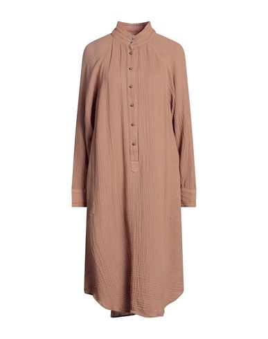 Raquel Allegra Woman Midi Dress Light Brown Size 2 Cotton In Beige