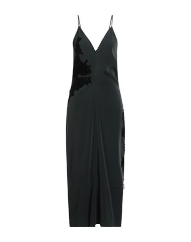 Victoria Beckham Woman Midi Dress Lead Size 6 Acetate, Viscose In Grey