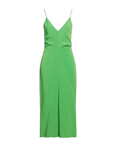 Victoria Beckham Woman Midi Dress Green Size 0 Acetate, Viscose