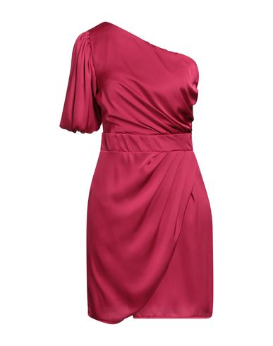 Vanessa Scott Woman Short Dress Fuchsia Size L Polyester In Pink