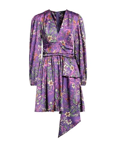 Vanessa Scott Woman Short Dress Purple Size L Polyester