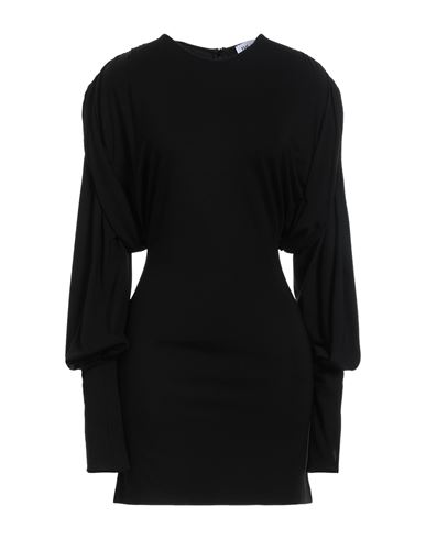 Shop Attico The  Woman Mini Dress Black Size 6 Rayon, Polyamide, Elastane
