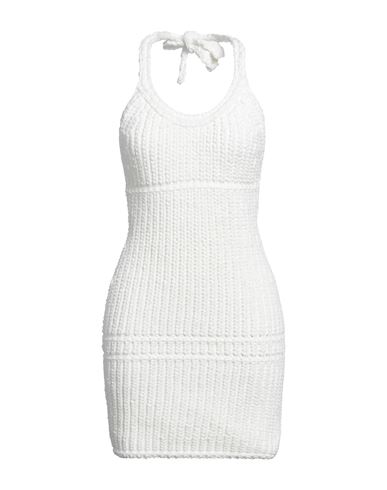Jacquemus Woman Short Dress White Size 4 Polyamide