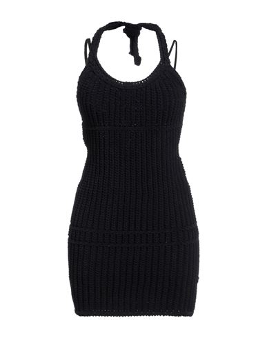 Shop Jacquemus Woman Mini Dress Black Size 8 Polyamide