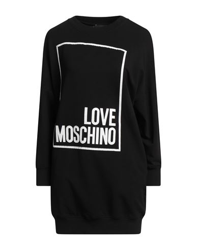 Love Moschino Woman Mini Dress Black Size 4 Cotton, Modal, Elastane
