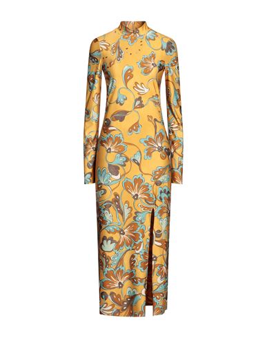 Maliparmi Malìparmi Woman Maxi Dress Yellow Size 8 Polyester, Elastic Fibres