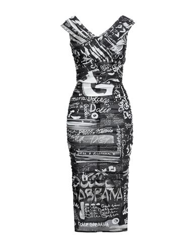 Dolce & Gabbana Woman Midi Dress Black Size 8 Polyamide, Elastane