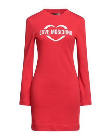Love Moschino Woman Mini Dress Red Size 8 Cotton, Elastane