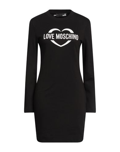 Love Moschino Woman Mini Dress Steel Grey Size 4 Cotton, Elastane
