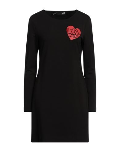 Love Moschino Woman Mini Dress Black Size 6 Cotton, Modal, Elastane